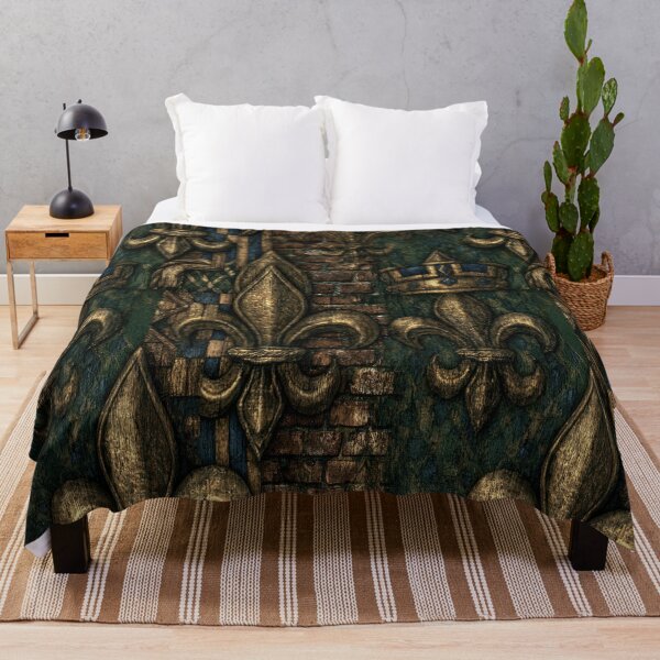 Item preview, Noble Fleur-de-Lis on Dark Weathered Wood designed and sold by Piotrek0001.