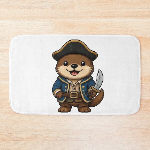 Item preview, Pixel Pirate Otter | Cute Animal Gift designed and sold by Icareis-Studios.