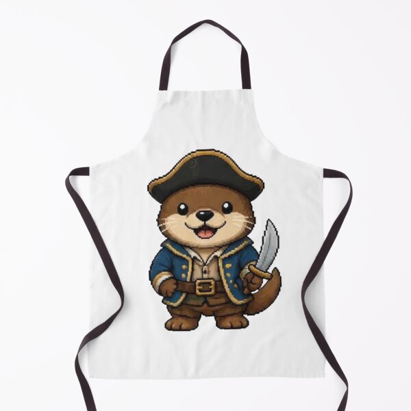 Item preview, Pixel Pirate Otter | Cute Animal Gift designed and sold by Icareis-Studios.