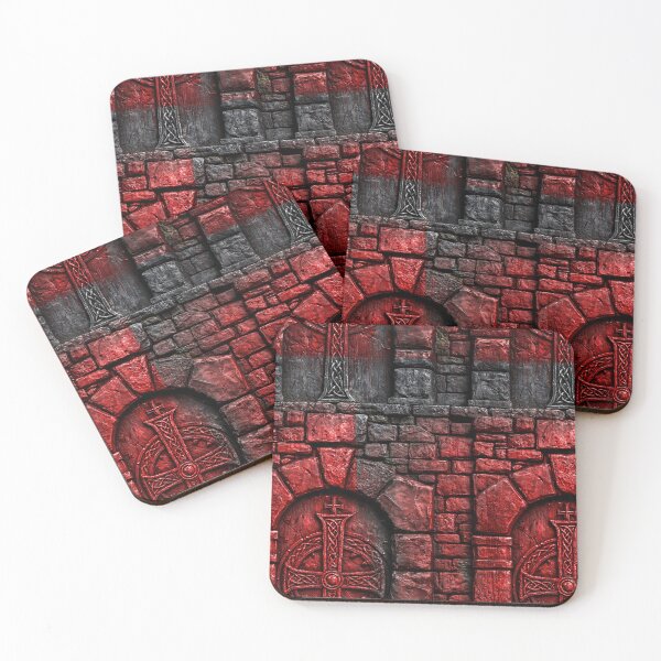 Item preview, Crimson Castle Arches Masonry - Medieval Art designed and sold by Piotrek0001.