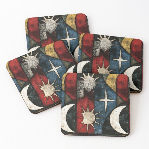 Item preview, Celestial Moon and Sun Heraldic Shield Art designed and sold by Piotrek0001.