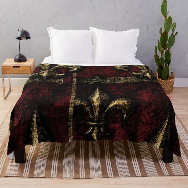 Item preview, Royal Golden Fleur-de-Lis on Crimson Velvet designed and sold by Piotrek0001.