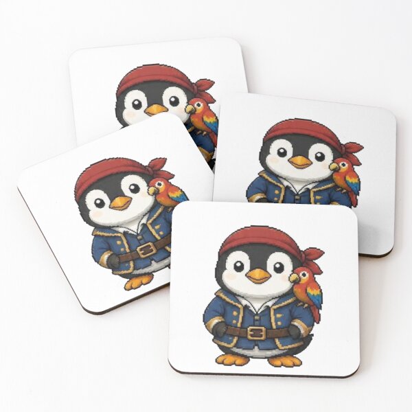 Item preview, Pixel Pirate Penguin | Retro Bird Gift designed and sold by Icareis-Studios.