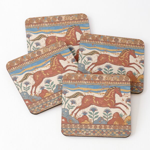 Item preview, Minoan Flying Gallop Horse Fresco: Ancient Aegean Palace Art designed and sold by FreiherrPK.