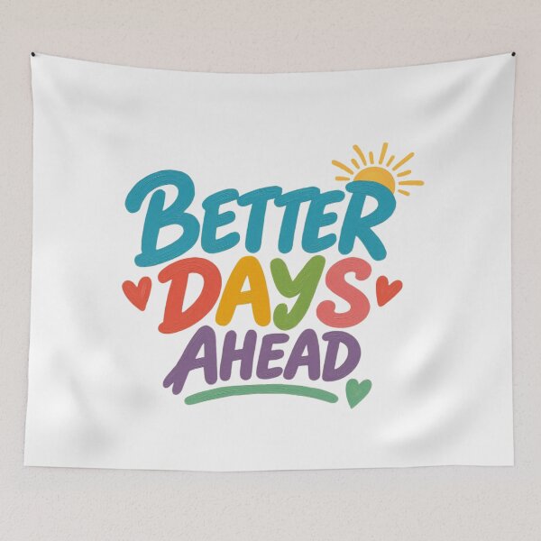 Item preview, Better Days Ahead Inspirational Sunshine Typography Quote designed and sold by Nicha Studio.