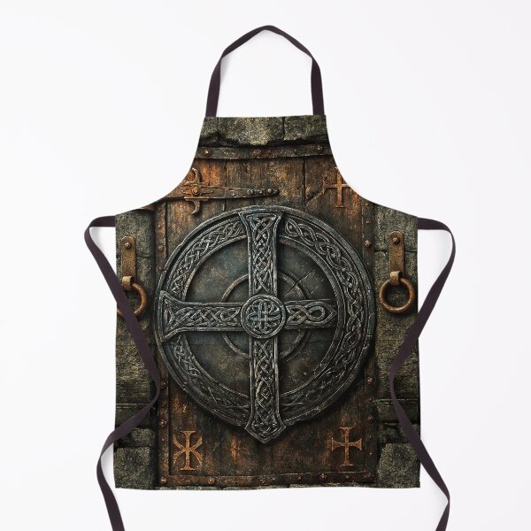 Item preview, Mystic Castle Sanctuary Door Relief - Medieval Art designed and sold by Piotrek0001.