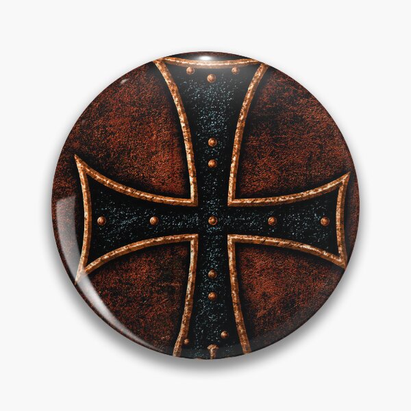 Item preview, Crusader Cross on Dark Weathered Stone Art designed and sold by Piotrek0001.