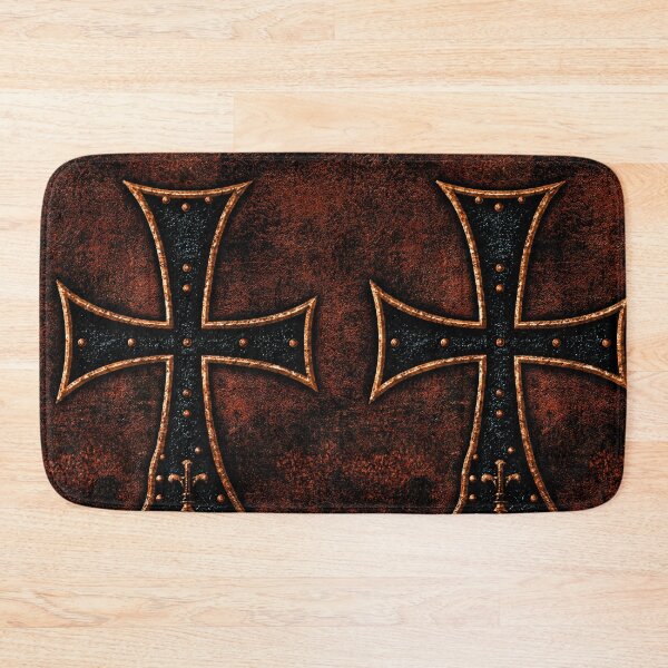 Item preview, Crusader Cross on Dark Weathered Stone Art designed and sold by Piotrek0001.