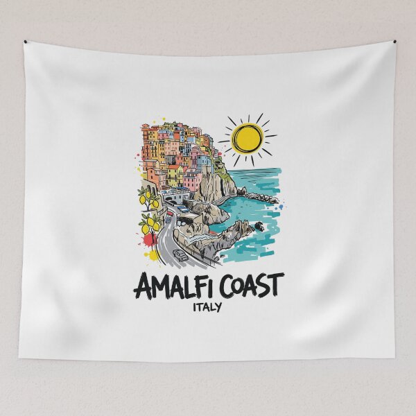 Item preview, Amalfi Coast Italy Coastal Travel Art designed and sold by Merch by Das Design Studio.