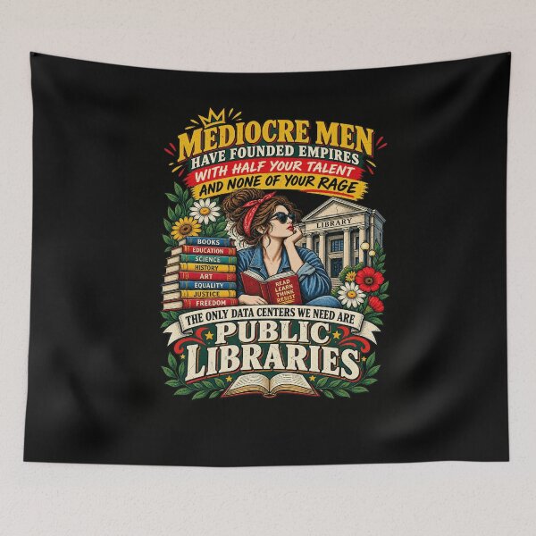 Item preview, Public Libraries Book Lover Vintage Floral Librarian Art designed and sold by SEINENGAPPI18.