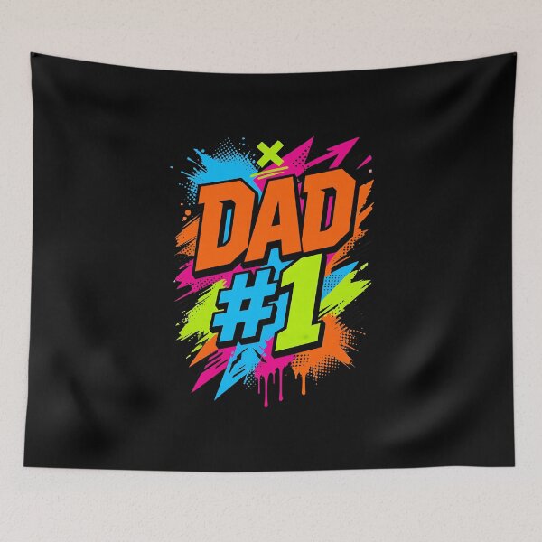 Item preview, Dad #1 Bold Streetwear Graffiti Typography Gift designed and sold by Artycom.