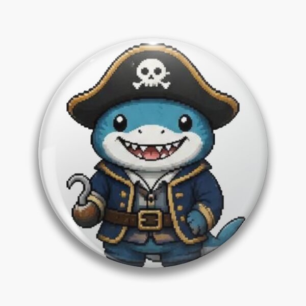 Item preview, Pixel Pirate Shark | Ocean Animal Gift designed and sold by Icareis-Studios.