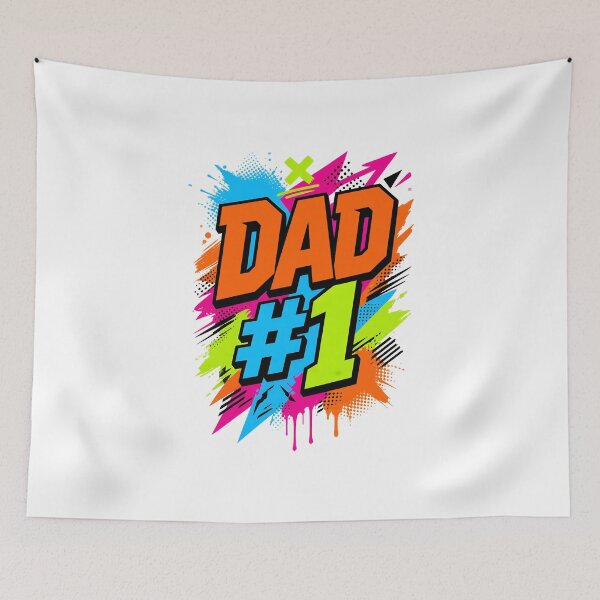 Item preview, Dad #1 Bold Streetwear Graffiti Typography Gift designed and sold by Artycom.