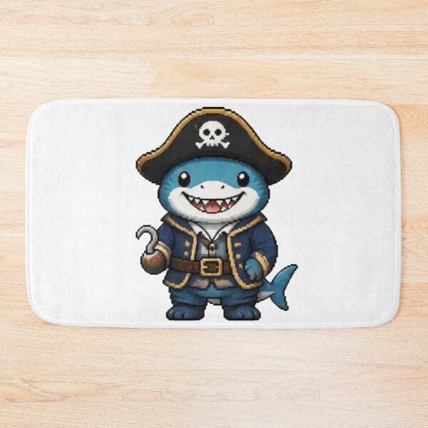 Item preview, Pixel Pirate Shark | Ocean Animal Gift designed and sold by Icareis-Studios.