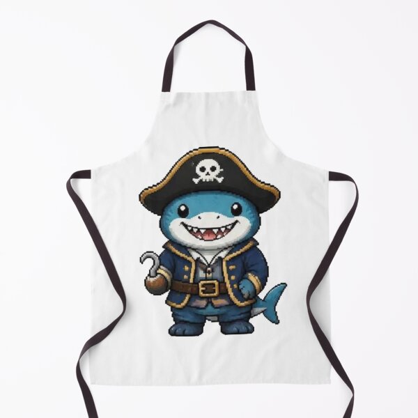 Item preview, Pixel Pirate Shark | Ocean Animal Gift designed and sold by Icareis-Studios.