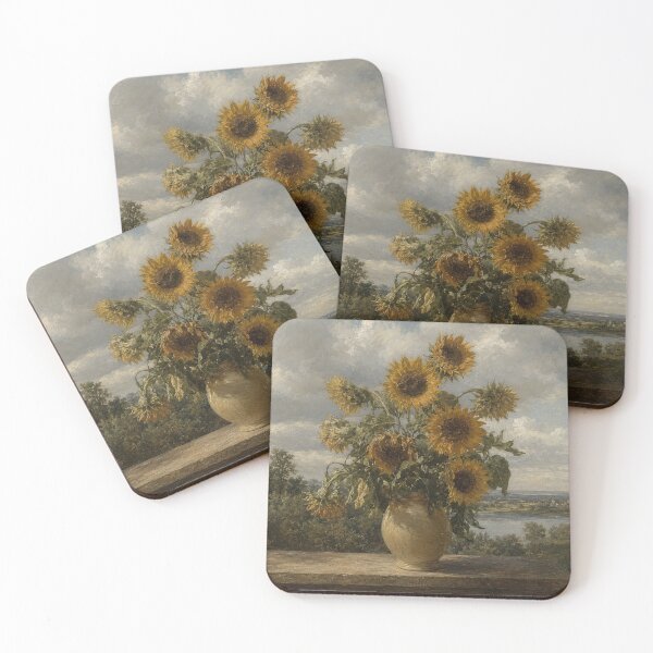 Item preview, Vincent Van Gogh's 'Sunflowers' in a Romanticism Style designed and sold by Neon-Mama.