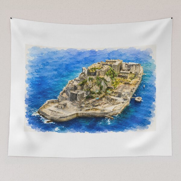 Item preview, Gunkanjima Hashima Island designed and sold by HOMETOWN86.