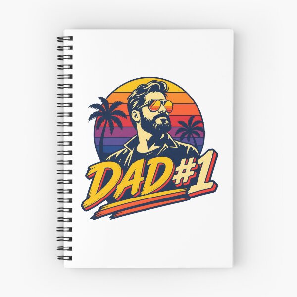 Item preview, Funny Dad #1 Retro 1980s Sunset Silhouette Gift designed and sold by Artycom.