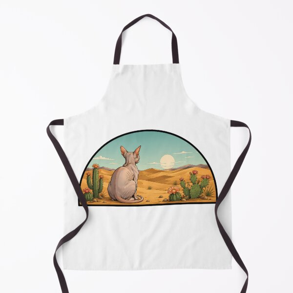 Item preview, Sphynx Cat Desert Sunset Cactus Landscape designed and sold by Old's Cool Cat Studio.