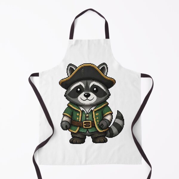 Item preview, Pixel Pirate Raccoon | Retro Animal Gift designed and sold by Icareis-Studios.