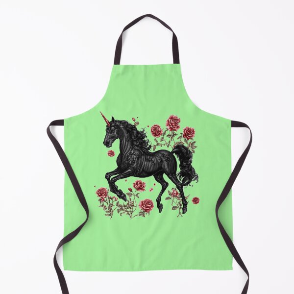 Item preview, Black Unicorn Vintage Gothic, Dark Fantasy Aesthetic, Floral Unicorn designed and sold by Ribeiro-Art.