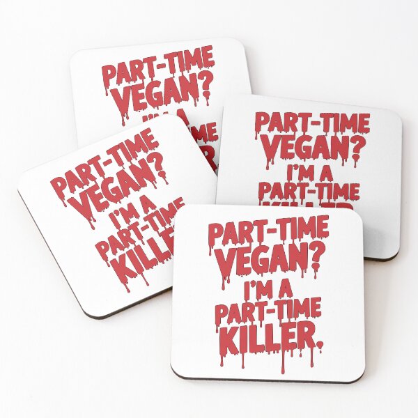 Item preview, Part Time Vegan Part Time Killer Slogan Typography designed and sold by Veganizer.art.