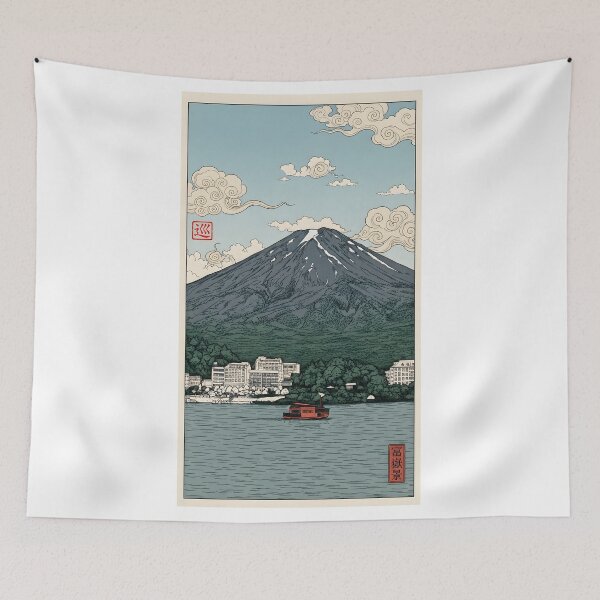 Item preview, Mount Fuji Lake – Japan Modern Ukiyo-e Print designed and sold by JAPANCE STUDIO.