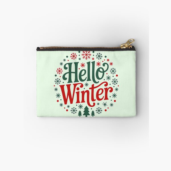 Item preview, Retro Hello Winter Snowflake Wreath, Cute Holiday Quote And Winter Trees Circle designed and sold by zozo-shop.