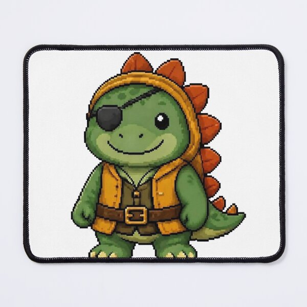 Item preview, Pixel Pirate Stegosaurus | Retro Dino Gift designed and sold by Icareis-Studios.