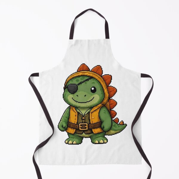 Item preview, Pixel Pirate Stegosaurus | Retro Dino Gift designed and sold by Icareis-Studios.