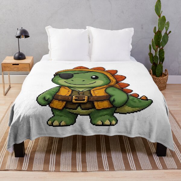 Item preview, Pixel Pirate Stegosaurus | Retro Dino Gift designed and sold by Icareis-Studios.