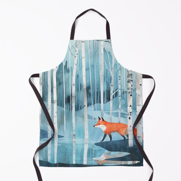 Item preview, Watercolor Red Fox In The Birches Winter Forest Water Reflection designed and sold by GrinGalore.