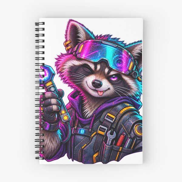Item preview, Neon Wrench Raccoon designed and sold by Veyro Design.