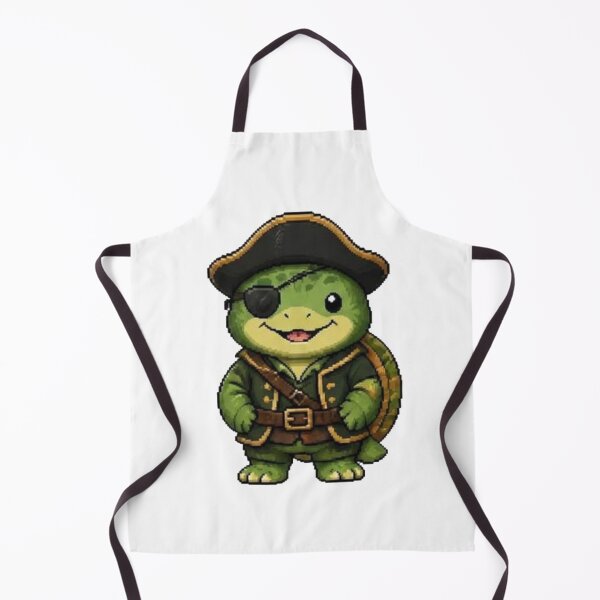 Item preview, Pixel Pirate Turtle | Retro Animal Gift designed and sold by Icareis-Studios.