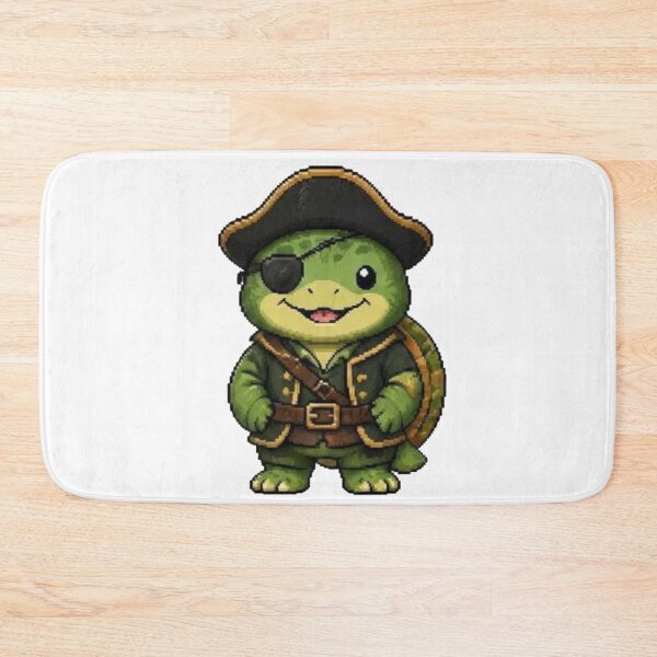 Item preview, Pixel Pirate Turtle | Retro Animal Gift designed and sold by Icareis-Studios.