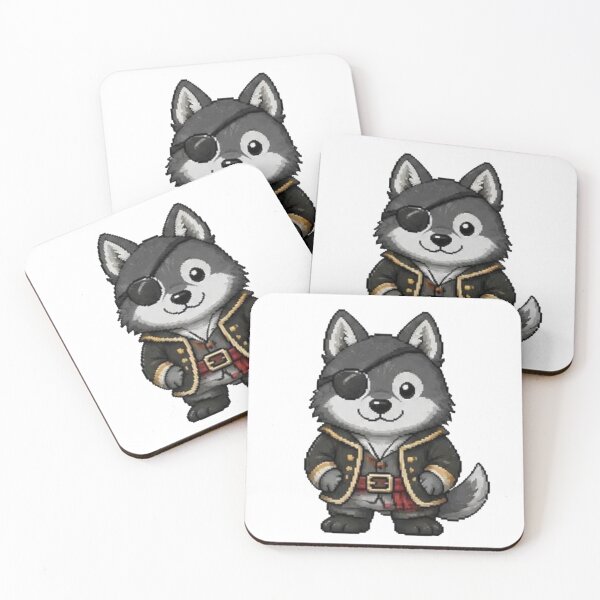 Item preview, Pixel Pirate Wolf | Retro Animal Gift designed and sold by Icareis-Studios.