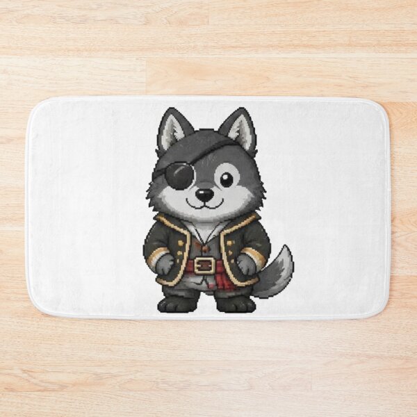 Item preview, Pixel Pirate Wolf | Retro Animal Gift designed and sold by Icareis-Studios.