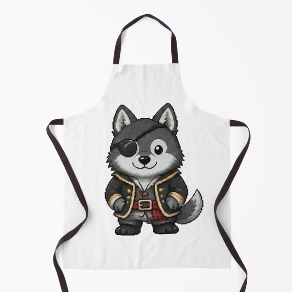 Item preview, Pixel Pirate Wolf | Retro Animal Gift designed and sold by Icareis-Studios.