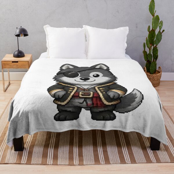 Item preview, Pixel Pirate Wolf | Retro Animal Gift designed and sold by Icareis-Studios.