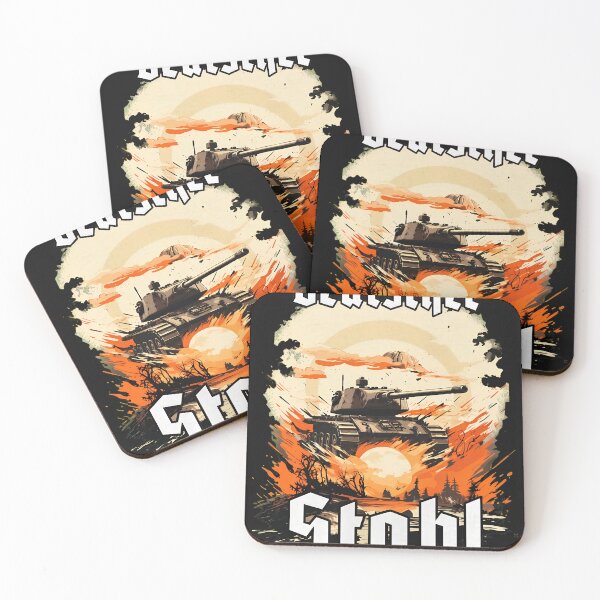 Item preview, Deutscher Stahl Tank Sunset Illustration designed and sold by staggsjmasudiu.