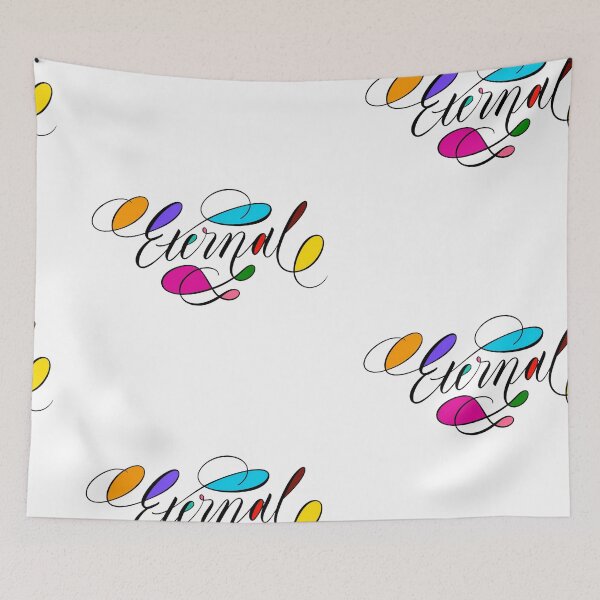 Item preview, Eternal – Handmade Calligraphy Typography Design designed and sold by Neha-Daily-Art.