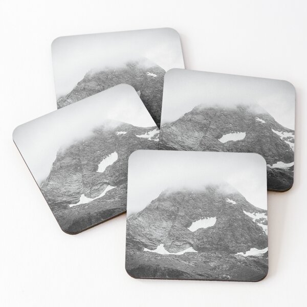 Item preview, Grossglockner in the Mist – Black and White Alpine Photography designed and sold by alicjamiekina.