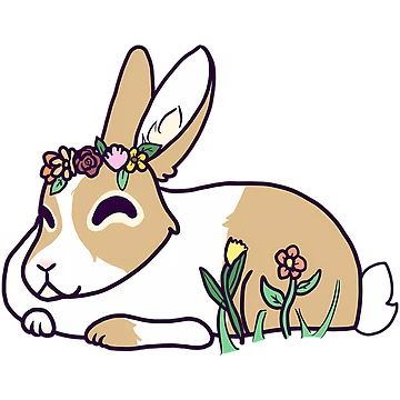 Artwork thumbnail, Spring Floral Rabbit by MeanMachine603