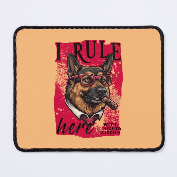 Item preview, German Shepherd Cigar Mafia Boss - I Rule Here designed and sold by PixelsPaws.