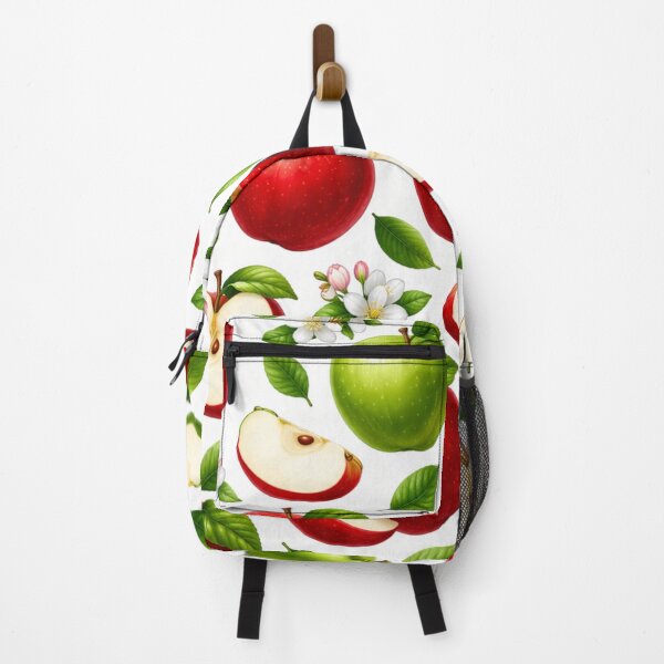 Item preview, Seamless Apple Pattern – Red & Green Apples with Leaves and Blossoms designed and sold by DreamPixelPrint.