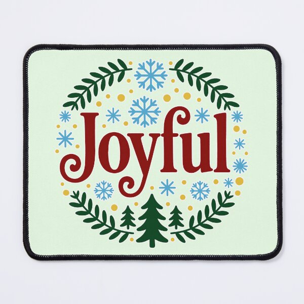 Item preview, Vintage Joyful Christmas Snowflake Wreath, Cute Festive Botanical Holiday Circle designed and sold by zozo-shop.