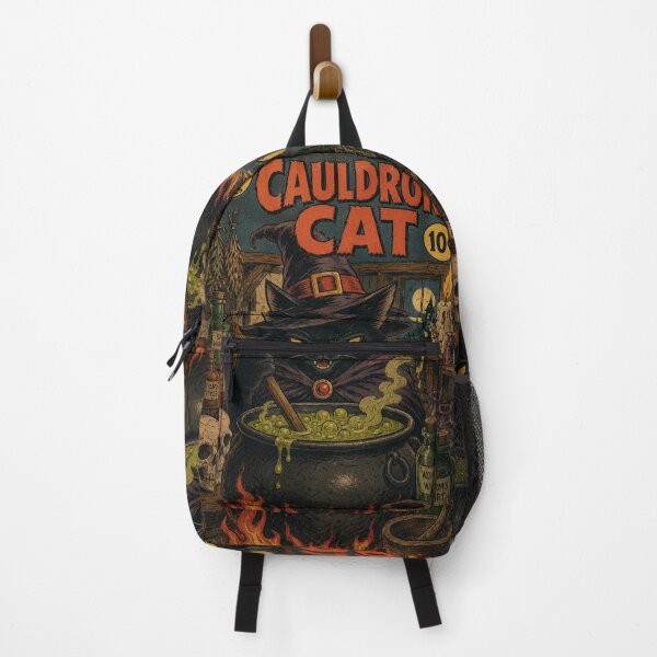 Item preview, Vintage Halloween: Witchy Black Cat Cauldron Magic designed and sold by bapupa.