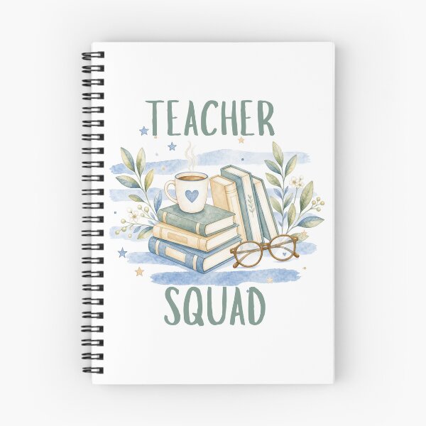 Item preview, Teacher Squad Shirt, Watercolor Books Coffee Teacher Design, Back to School Teacher Gift designed and sold by VibeTherapyArt.