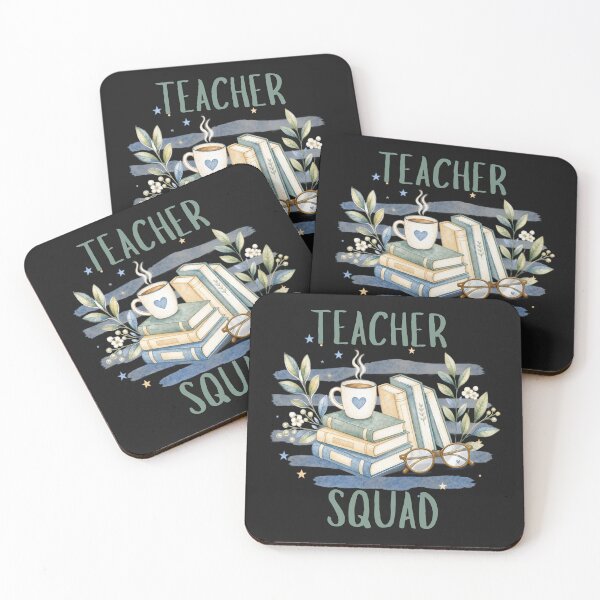 Item preview, Teacher Squad Shirt, Watercolor Books Coffee Teacher Design, Back to School Teacher Gift designed and sold by VibeTherapyArt.