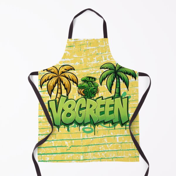 Item preview, V8 Green Graffiti Car Engine Street Art with Palm Trees designed and sold by V8Green.